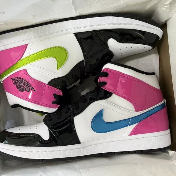 Jordan 1 Mid White Black Cyber Pink main image 5